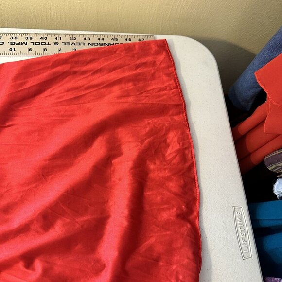 Vtg Womens Robe Long Red Poly Lace Lingerie Medium Gothic Fairy 80s - Picture 3 of 9